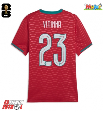 Portugal Vitinha #23 Primera Equipación Mujer Mundial 2026 Manga Corta